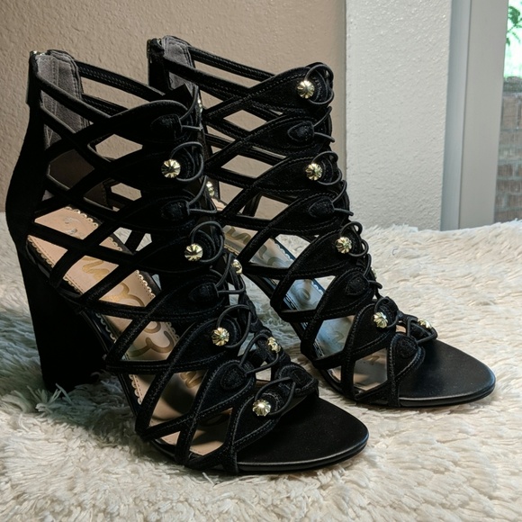 Sam Edelman High Thick Heels Size 10 - Picture 3 of 6